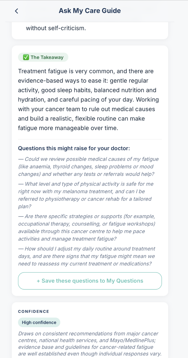 The Takeaway section of an AI answer